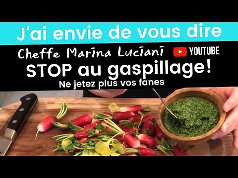 Recette Pesto fanes de radis Cheffe Marina Luciani