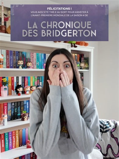 Omggg je n'arrive pas à y croire !! Comptez sur moi pour être votre reporter lors de l'avant-première mondiale de la saison 4 de La chronique des Bridgerton 🐝🪞👑🎩🪶 #bridgerton #netflix #booktok #avantpremiere #chance @NetflixFR