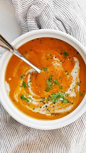 Paige Adams on Instagram: "For this roasted kabocha squash soup, I preheat the oven before I fire up stove. That’s because I roast the squash first to give it more flavor and avoid having to do any peeling. The squash gets so soft that I can scoop out the flesh with a spoon. After that, I sauté chopped onions with fresh ginger and garlic, cumin and turmeric. Then I add the roasted squash, vegetable broth and coconut milk and give it a little time to simmer before blending it until it’s smooth an