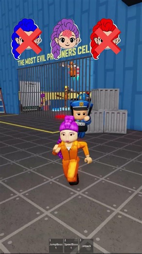 Rumi 999iq vs POLICE JR 2 PLAYER ESCAPE PRISON! #roblox #shorts