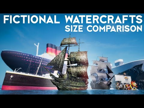 Fictional Watercrafts Size Comparison