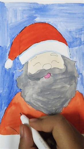 Santa Calus 🎅 Drawing #art #artwork #christmas #shorts #youtubeshorts