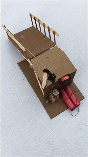 Folding Bridge Powered by a DC MOTOR#tech #dc motor #school project#shortsfeed