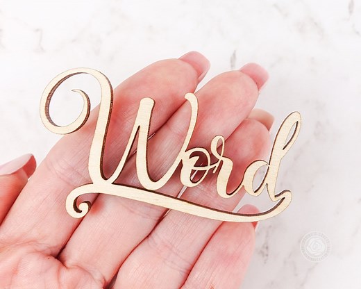 Custom Wood Word Sign, Small Personalized Wood Word Cutout, Wooden Name, Cursive Word, Embellishments for Crafting - Etsy