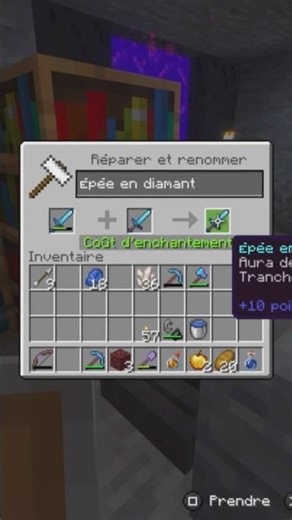 Épée en diamant cheat en hardcore #minecraft #minecraftsurvivalseries100days #minecraftshorts