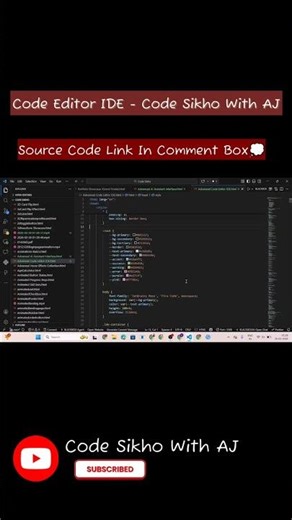 Professional IDE in 15 Minutes – Full Tutorial #Frontend #CodeEditor