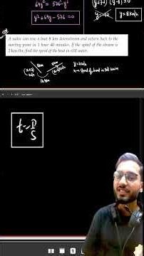 Boat and Stream Word Problem | Class 10 Quadratic Equations | Abhi Garg Classes