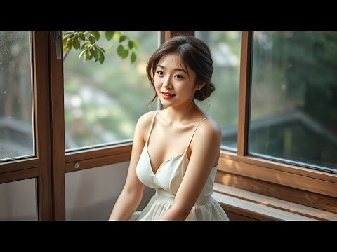 Gazing by the Window – 4K Beauty of Stillness | Elegant Japanese Woman in Soft Light