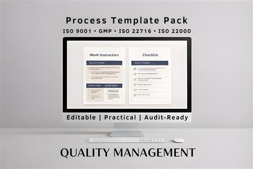 QMS Process Template Pack | ISO 9001 & GMP Systems | Editable Quality Management Templates - Etsy Canada
