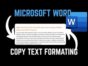 How To Copy And Apply Text Format In Microsoft Word Document