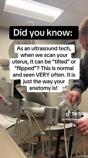 Explained:⬇️ A “retroverted” or flipped uterus is a normal anatomical variant and I actually see it quite often! Sometimes it is harder to see more detail in the first trimester scans when pregnant if it is flipped, but this does not mean you are high risk or have infertility issues! It was just the way you were born! My own uterus is tilted towards the right side of my body. Fun fact! I also like to tell my doctor when she is finding heart tones at my OB appointments so she’s not searching fore