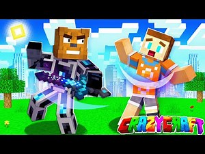 Crafting INFINITY ARMOR In Minecraft Crazy Craft