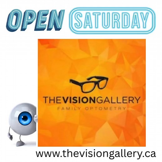 Open Saturday 10-3 for your convenience At The Vision Gallery, your eye health comes first — with expert care, stylish options, and a local team you can rely on. We offer: ✔️ Complete Eye Exams ✔️ Contact Lens Fitting ✔️ Designer Frames & Lenses 🧡 Friendly reminder to shop local — your support keeps our community strong! 🕙 We’re open this Saturday 📞 Call us at 780-929-02c2 to book your appointment. 📍 Beaumont, AB 🌐 www.thevisiongallery.ca | The Vision Gallery
