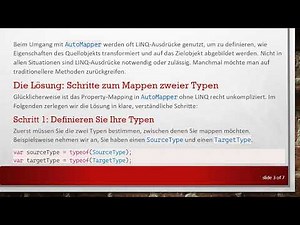 Wie man AutoMapper für Property-Mapping ohne LINQ-Ausdrücke verwendet