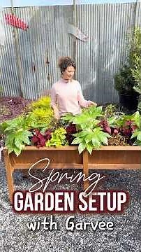 Setting Up My Spring Garden Bed 🌱 | Easy & Beautiful! #garvee #GarveeGardenBed