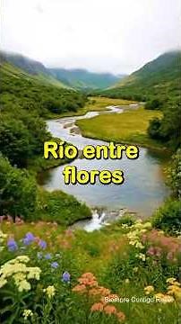 Río entre flores 🌿💧 | Sonidos de agua y naturaleza para descansar y relajarse