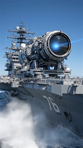 Awesome Super Laser Cannon on an Aircraft Carrier Powers Up — Naval Firepower Reaches a New Level! #ViralVideo #Navy #AircraftCarrier #LaserCannon #NavalPower #FutureWarfare | The History Reborn