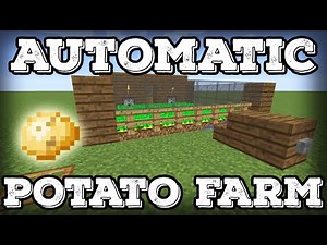 Minecraft Tutorial - Automatic Potato Farm - Automatic Replanting!(Minecraft 1.8+)