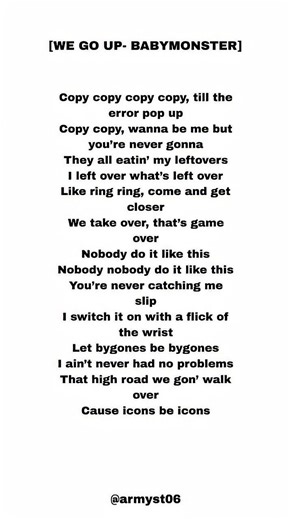 babymonster - we go up (lyrics)
