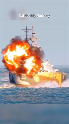 Erick Navas Ships & Models on Instagram: "During the final engagement with the German battleship Bismarck, HMS Rodney fired around 378 main 16-inch shells (approximately 40 broadsides) and 706 6-inch shells. The close-range barrage destroyed the Bismarck's bridge and crippled its heavy armament, though the ship was not sunk by gunfire alone. Rodney also fired torpedoes, marking the only instance of a battleship torpedoing another. - WarThunder #reel #viral #trend #facebook #instagood"