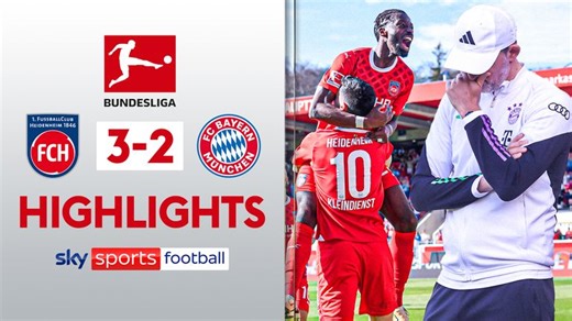 Heidenheim 3-2 Bayern Munich: Harry Kane nets as Bundesliga champions' title hopes all but ended
