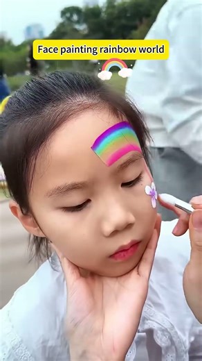 Little Girls Love Rainbow Fairy Painting! #makeup #makeupartist #cute