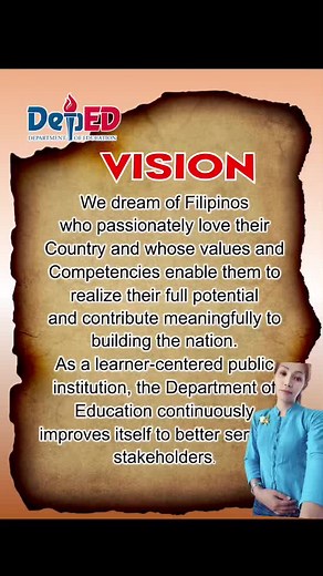 Mission and Vision of DepEd: Empowering Filipino Dreams