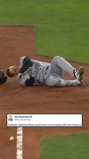 Anthony Rizzo out 4 to 6 weeks with fractured arm in Yankees’ injury fiasco #yankees #nyyankees #anthonyrizzo #MLB | New York Post Sports