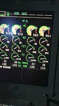 C-5A Flight Engineers panel engine display of TF-39 engines spooling up to Go Around Power. 97.6% n1