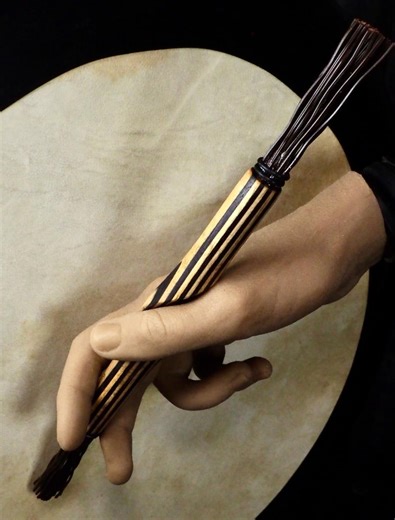 Hardwood (spectraply) and Nylon Brush Bodhrán 11" Tipper With Ergonomic Grip - B167 - Etsy