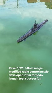 Revel 1/72 U-Boat magic modified radio control newly developed 7mm torpedo launch test successful! Part1 #torpedo #rc #submarine #rcsubmarine | Tomio Sugiura