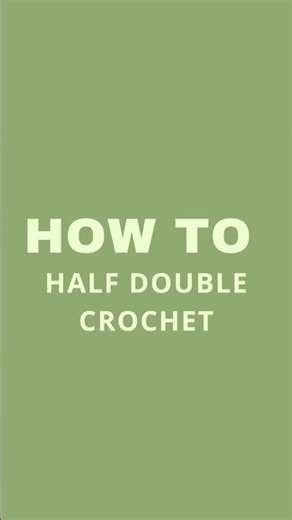 How to half double crochet(US hdc, UK htc) #crochetstitch #crocheting #crochettutorial