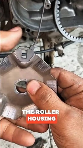 How to fix a loose slide piece on the CVT system roller housing of an automatic motorbike #mechanic