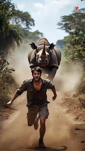 Rhino Charges Through Jungle in Intense Encounter