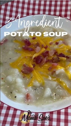 Easy and Delicious 3 Ingredient Potato Soup! Quick soup recipe your family will love! Easy dinner
