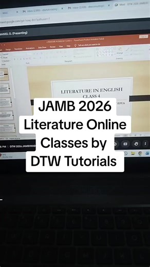 JAMB 2026 Literature Online Classes by DTW Tutorials #jamb #jamb2026 #dtwtutorials #jambliterature