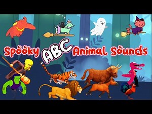 Spooky ABC Animal Sounds Song for Kids A to Z Halloween Fun for Toddlers #animalsounds