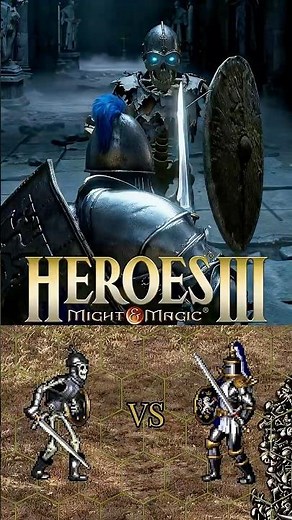 Heroes III: Knight vs Skeleton – First-Person View | AI Generated #heroes3 #homm3 #fpv
