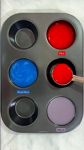 Soft Pastel Harmony: Red, Royal Blue & Mauve #colormixing #amazing