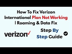 How To Fix Verizon International Plan Not Working | Roaming & Data Fix