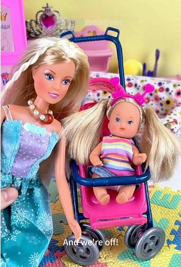 Barbie's Primping Routine with the Little One