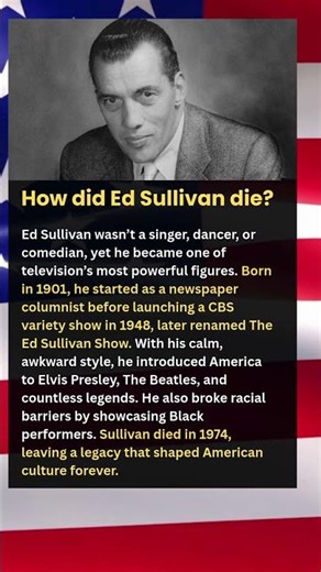 How did Ed Sullivan die? #shorts