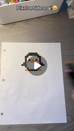 🐀 on Instagram: "Pixel art ideas🐧🥱 #pixel #pixelart #pixelarttutorial #arttutorial #🐧 #penguin #pixelartideas"
