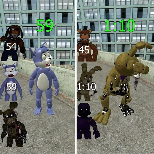 FNAF Secret&Random Team Speed Test⚡ #garrysmod #fnaf #fivenightsatfreddys