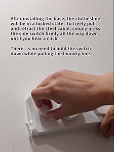 Retractable Clothesline 16.7 ft – Heavy-Duty 44 lb, Rust-Proof Stainless Steel, Wall-Mounted Indoor/Outdoor Laundry Line, Easy Install for Bathroom, Balcony & Apartment (White, Single Line)