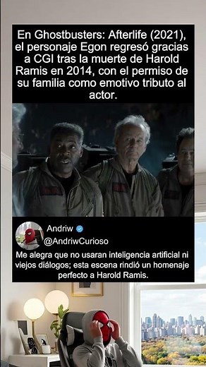 En Ghostbusters: Afterlife (2021), Egon regresó mediante CGI como homenaje a Harold Ramis