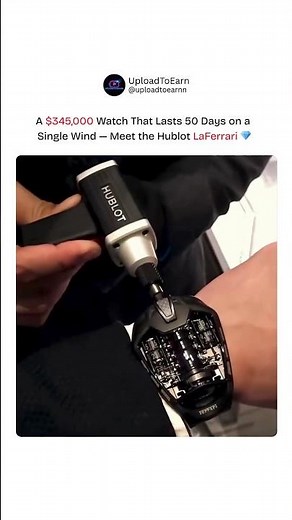 $345,000 Hublot LaFerrari Watch — 50 Days on a Single Wind! 💎 #LuxuryWatch #Hublot #Ferrari