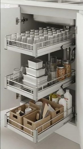 MAXIMIZE YOUR SPACE 🔥 Kitchen Under Sink Storage Ideas | #kitchendesign
