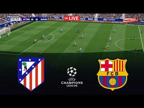 🔴Atletico Madrid vs Barcelona - UEFA Champions League 2026 | Pes 21 Gameplay Simulation