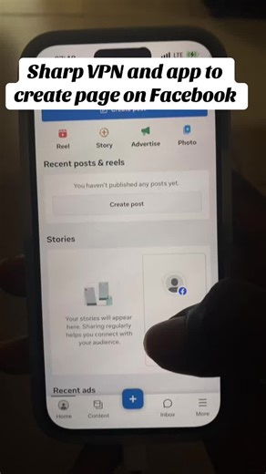 Create a Facebook Page with Sharp VPN Guide